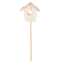 položky Dekorativní ptačí budka, bříza, 5 cm, květinové kolíky, 4 kusy