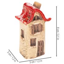 položky Sada keramických dekorací na domečky Malé domečky s červenou střechou 8 cm 2 ks