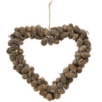 položky Dekorace srdce kužel srdce olšový kužel bílý 24cm