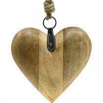 Srdce ze dřeva, ozdobné srdce na zavěšení, dekorace srdce V19cm
