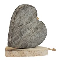 Dřevěná srdce Dekorativní srdce bílá barva Vintage Wood 10ks