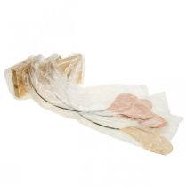 položky Stolní dekorace srdce svatební, dekorace srdce kovová oranžová/žlutá V40cm 3ks