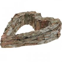 položky Dekorativní srdce, otevřená borová kůra, podzimní dekorace, dekorace na hrob, dekorace na stůl, sada rostlin 30×24cm