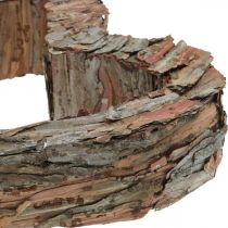 Deco srdce dřevo borová kůra 40×32cm
