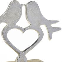 položky Dekorace srdce na místo s ptačí dekorací svatební 16,5cm × 19,5cm