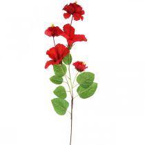 Umělá květina ibišek větev červená deco větev ibišku H107cm