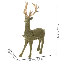 položky Dekorativní stojící figurka jelena, posetá parohy, 31 cm