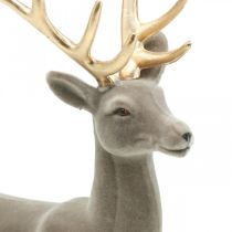 položky Ozdobná ozdobná figurka jelena ozdobná sob pojitá šedá V46cm