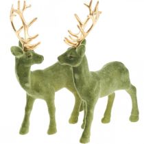 položky Deko dekorace figurka jelena deko sob zelený V20cm 2ks