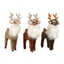 Vánoční figurky dekorace soba dekorační věšák stolní dekorace V11cm 3ks