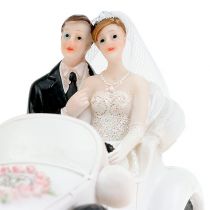 Svatební postava svatební pár v kabrioletu 15cm