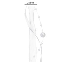 položky Svatební stuha bílá 20mm 5m