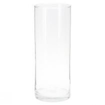 položky Vysoká skleněná váza skleněný válec váza na květiny čirá Ø12cm H30cm