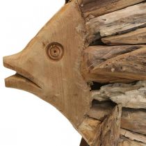 Dřevěná ryba deko velká, deko ryba stojící V50cm