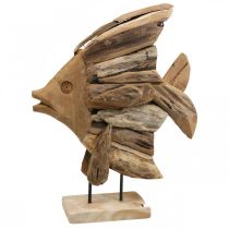 Dřevěná ryba deko velká, deko ryba stojící V50cm