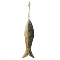 položky Dřevěná dekorace rybka velká, přívěsek rybička dřevo 29,5cm