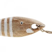 Dřevěná dekorace rybka přívěsek mořské ryby dřevo 28,5cm