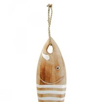 Dřevěná dekorace rybka přívěsek mořské ryby dřevo 49cm