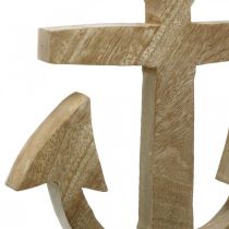 Závěsná kotva Mango Wood Námořní věšák Natural V24,5cm