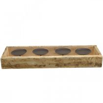 položky Stolní dekorace Adventní svícen podnos na svíčku dřevěný L48cm