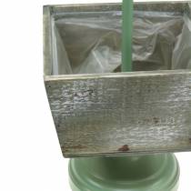 položky Květináč s nohou korouhvička přírodní/zelená 26x20cm H68cm