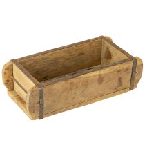 položky Dřevěná dekorace vintage tvar cihly hnědá, rezavá 31×14,5 cm V9 cm