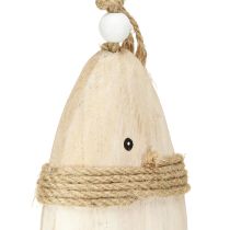 položky Dřevěná dekorace rybka námořní přívěsek Paulownia wood 27cm 2ks