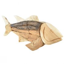 položky Dřevěná dekorace rybí teak dřevěná dekorace rybí stůl dřevěná 63cm