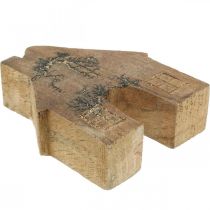 položky Dřevěná dekorace do domu Vánoční dekorace do dřevěného domu dřevěný stojan H10cm