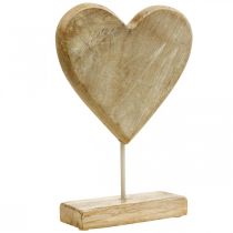 Dřevěné srdce srdce na špejli deco srdce dřevo přírodní 25,5cm V33cm