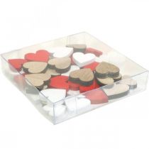 položky Dřevěná srdíčka rozptylová dekorace svatební srdíčka dřevěná 2,5/2/1,5cm 48 ks