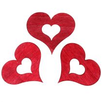 položky Dřevěné srdce na sypání červené 4cm 72p