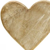 Dřevěné srdce srdce deco dřevo kov přírodní venkovský styl 20x6x28cm