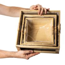 položky Dřevěná krabička s tabulí a vložkou, sada 3 velikostí, 30 cm