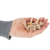 položky Dřevěná spona mini kolíčky na prádlo dekorativní 3,5 cm 50 ks