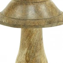Dřevěná houba s drážkami dřevěná dekorace houba mango dřevo přírodní 11,5×Ø10cm