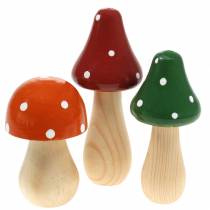 Dekorativní set muchomůrky oranžová, zelená, červená 10/12 / 14,8cm