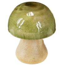 položky Dřevěné houby podzimní dekorace houby zelená červená oranžová V6,5cm 9 ks