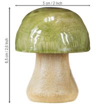 položky Dřevěné houby podzimní dekorace houby zelená červená oranžová V6,5cm 9 ks