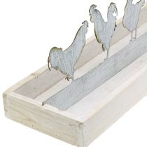 Dřevěný tác s ozdobným kohoutkem 46cm