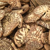 položky Dřevěné kotoučky dekorativní plátky betelových ořechů areca 1-3,5 cm 300 g