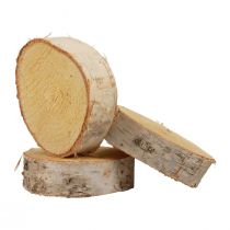 Dřevěné kotouče dekorativní březové dřevo přírodní kůra Ø7-9cm 20ks