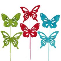 položky Dřevěný motýl s drátěným barevným sortimentem. 8 cm x 6 cm, L28 cm
