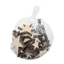 položky Dřevěná dekorace hvězdičky rozptylová dekorace Vánoční přírodní 3/5/7cm 29 ks