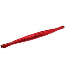 Dřevěné proužky pletená stuha červená 95cm - 100cm 50p