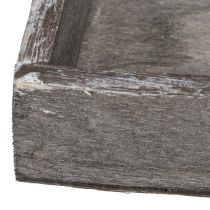 položky Rustikální dekorativní podnos pro stylovou dekoraci stolu, 15 cm, 4 kusy