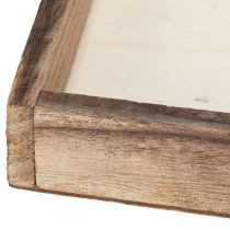 položky Dřevěný podnos, rustikální design, ideální pro dekoraci domácnosti nebo kanceláře, 15 cm, 4 kusy