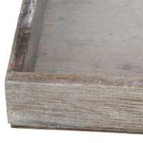 položky Obdélníkový dřevěný podnos, ideální pro dekoraci balkonů a obytných prostor, 30 cm, 4 kusy