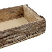 položky Dřevěný podnos s kůrou stromu ozdobný podnos přírodní 40×15×5cm 3ks