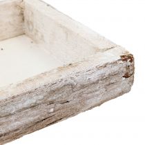 položky Dřevěný podnos s kůrou přírodní nabílený 59×20cm 2ks